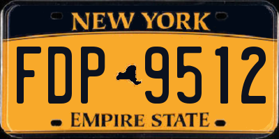 NY license plate FDP9512