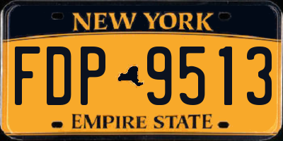 NY license plate FDP9513