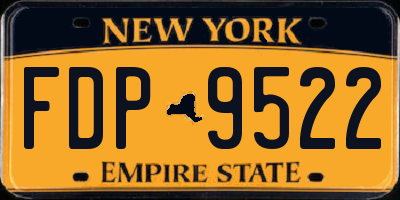 NY license plate FDP9522