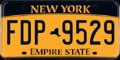 NY license plate FDP9529