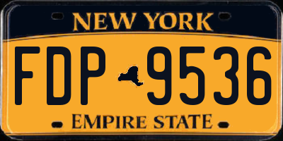 NY license plate FDP9536