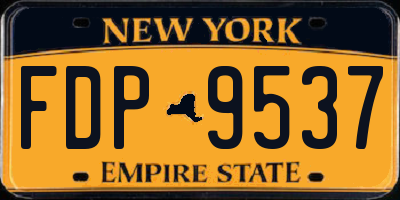 NY license plate FDP9537
