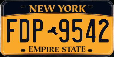 NY license plate FDP9542