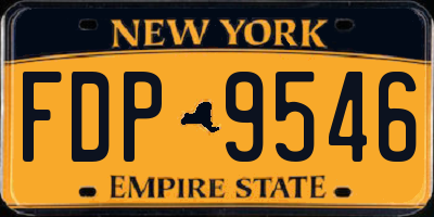 NY license plate FDP9546