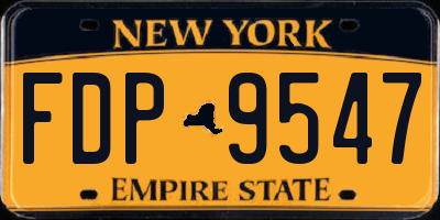 NY license plate FDP9547