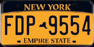 NY license plate FDP9554