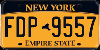 NY license plate FDP9557
