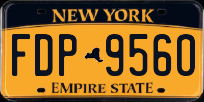 NY license plate FDP9560