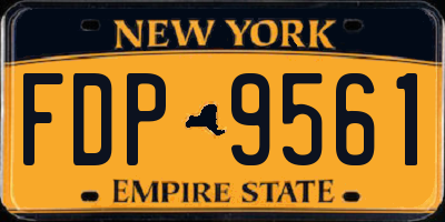 NY license plate FDP9561