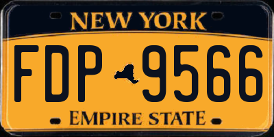 NY license plate FDP9566