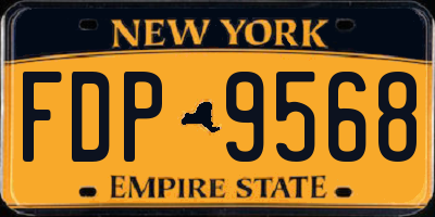 NY license plate FDP9568