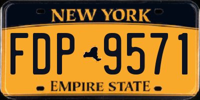 NY license plate FDP9571