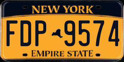 NY license plate FDP9574