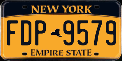 NY license plate FDP9579