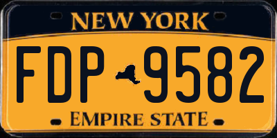 NY license plate FDP9582
