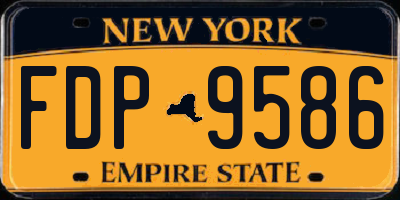 NY license plate FDP9586