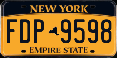 NY license plate FDP9598