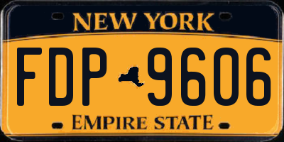 NY license plate FDP9606
