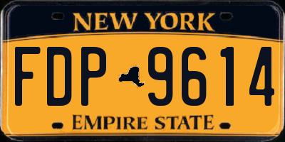 NY license plate FDP9614