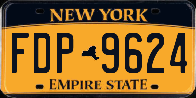 NY license plate FDP9624
