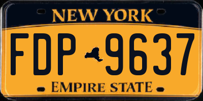 NY license plate FDP9637