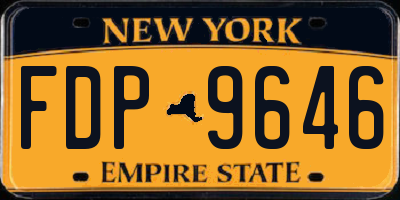 NY license plate FDP9646