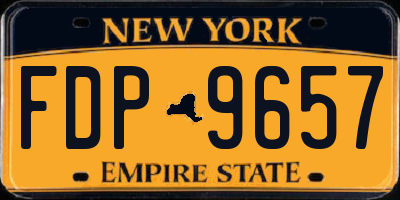 NY license plate FDP9657
