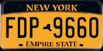 NY license plate FDP9660