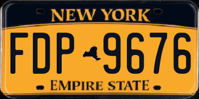 NY license plate FDP9676