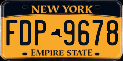NY license plate FDP9678
