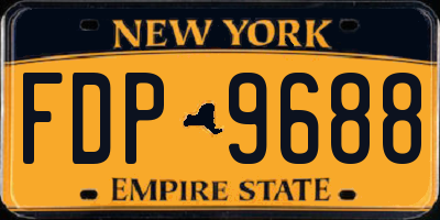 NY license plate FDP9688