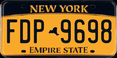 NY license plate FDP9698