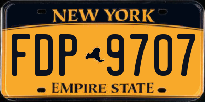 NY license plate FDP9707