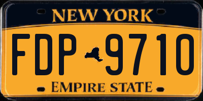 NY license plate FDP9710