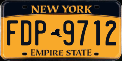 NY license plate FDP9712