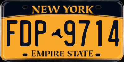NY license plate FDP9714