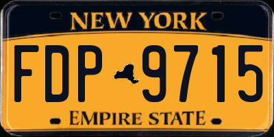 NY license plate FDP9715