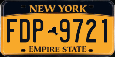 NY license plate FDP9721