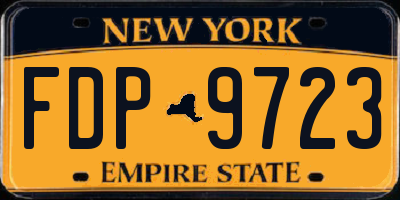 NY license plate FDP9723