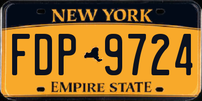 NY license plate FDP9724
