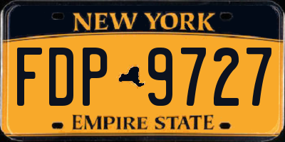 NY license plate FDP9727