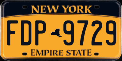 NY license plate FDP9729
