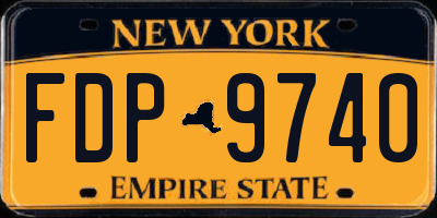 NY license plate FDP9740