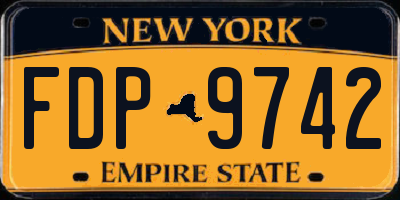 NY license plate FDP9742
