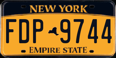 NY license plate FDP9744