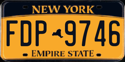 NY license plate FDP9746