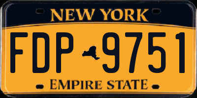 NY license plate FDP9751