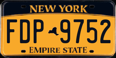 NY license plate FDP9752
