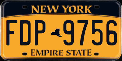 NY license plate FDP9756