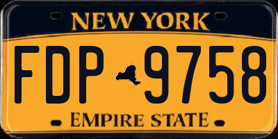 NY license plate FDP9758